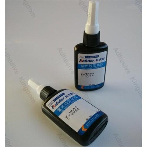 100% Genuine 10pcs 50g kafuter K-3022 UV glue uv curing adhesive PVS ABS Acrylic adhesive