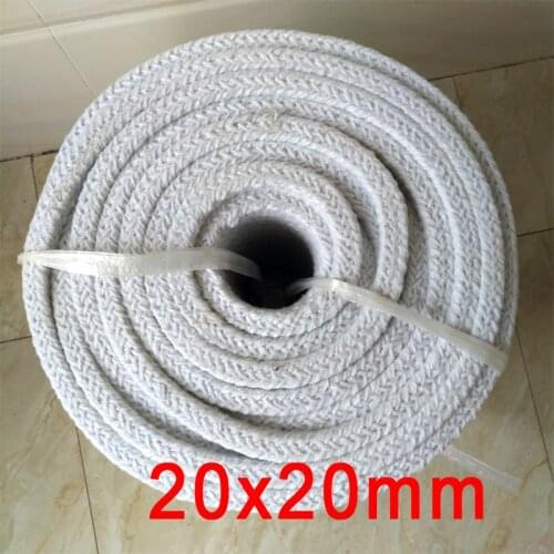 20mm x 20mm ceramic fiber packing alumina silicate fibre furnace door sealing fire door seal aluminosilicate stuffing seal