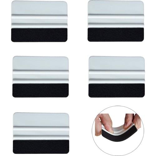 EHDIS 5Pcs Soft Fabric Felt Car Wrap Squeegee Carbon Fiber Vinyl Film Install Tool Window Tint Tool Car Sticker Wrapping Scraper