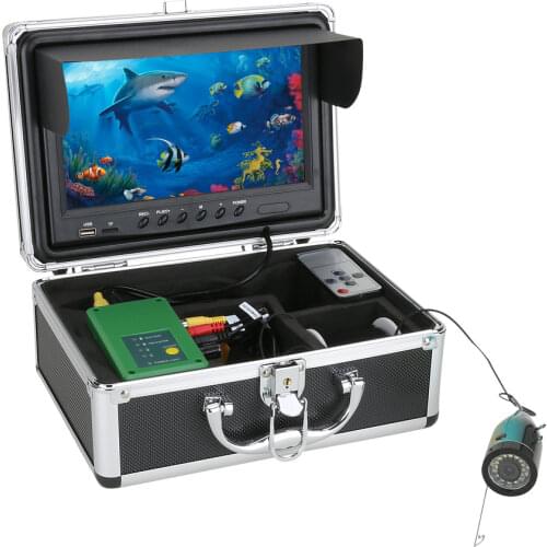 Recording Fish Finder Underwater Fishing Camera For Ice Fishing HD 1280*720 Screen with 16G Card Fishfinder 9'' DVR HD Color