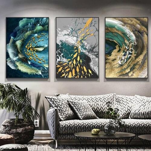 Abstract Golden 3pcs Painting DIY Diamond Painting diamond Embroidery 5d mosaic Diamond cross stitch Salon decoracion