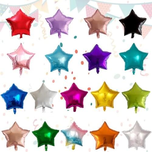 18 inch Star Shape Aluminum Inflatable Foil Balloons for Birthday Party Decorations Helium Balloon Globos Wedding Decoration 1pc