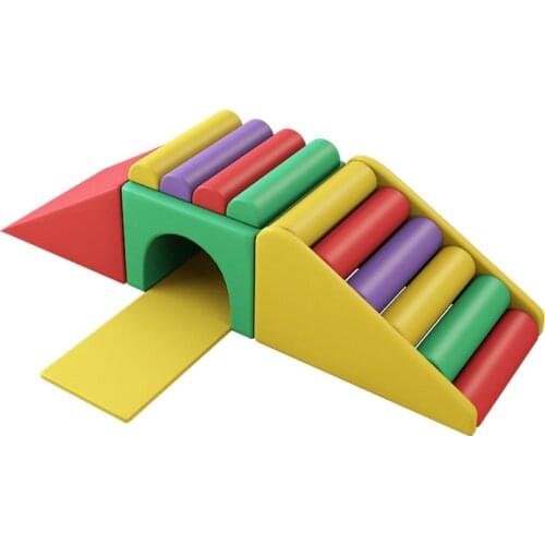 Children Climb Slide Drill Hole Soft Combination Tunnel Toy Stair Step Early Education Center Hall Sensory Training Equipment