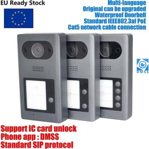 DH Multi-language VTO3211D-P1/P2/P4-S2 PoE(802.3af) IP Metal Villa doorbell ,Door Phone,doorbell,IP Video Intercom,SIP firmware