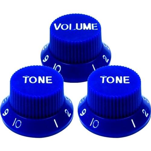 Donlis 1set 1V2T dark blue st guitar knobs DIY guitar spare parts colorful Volume Tone knob guitar accessories