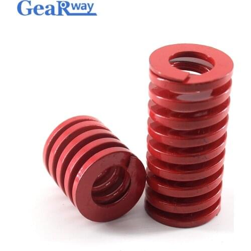 Gearway Red Die Spring Long TM35x70/35x75/35x95/35x100mm 38% Compression Ratio Tubular Section Mould Die Compression Spring