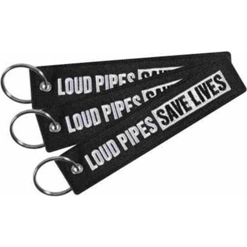 Hot style embroidered key chain embroidered word fashion black bottom white key chain personalized creative backpack lovers key