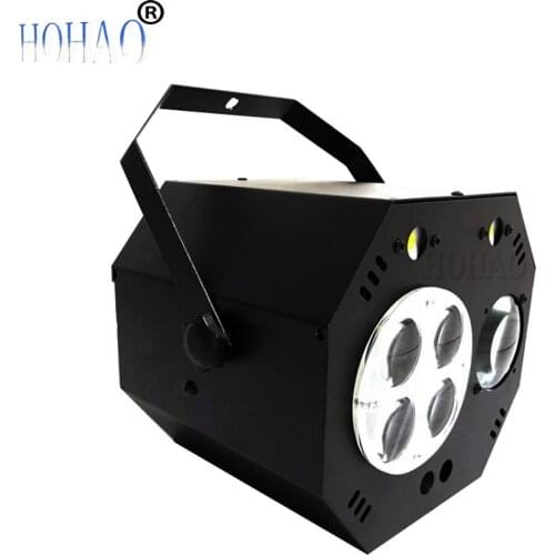 HOHAO New Arrive 60W High Brightness 4-IN-1 Laser Pattern Stroble Lights With DMX512 Sound Music Auto Control For Club Dj Best