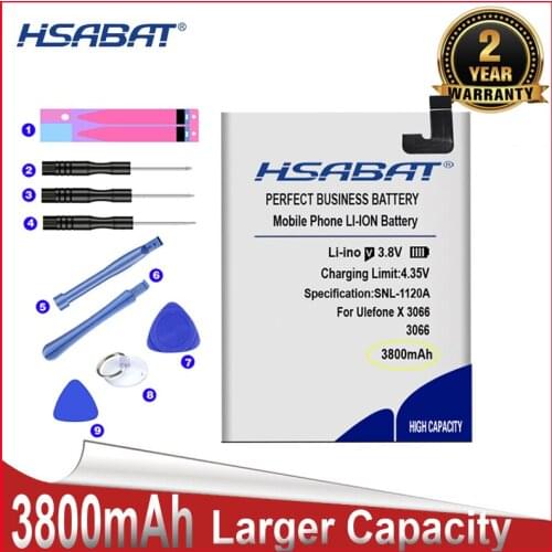 HSABAT 0 Cycle 3800mAh Battery for Ulefone X 3066 / for Ulefone 3066 High Quality Mobile Phone Replacement Accumulator