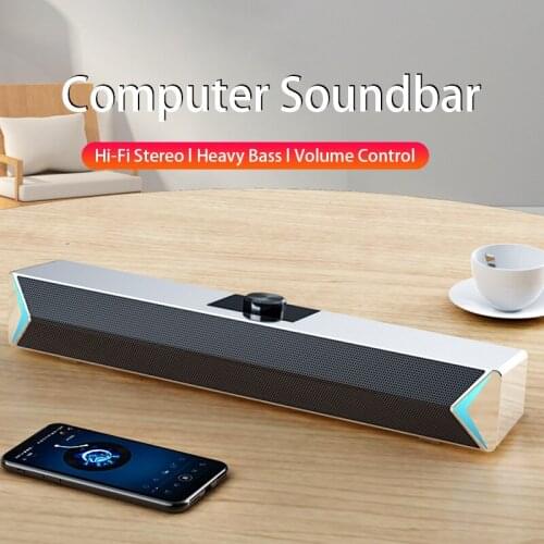 2020 TV Sound Bar AUX USB Wired and Wireless Bluetooth Home Theater FM Radio Surround SoundBar for PC TV Speaker for Computer