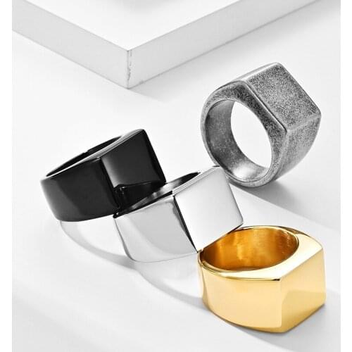 Megin D Hot Sale Vintage Simple Smooth High Quality Stainless Steel Ring for Men Women Couple Friend Fashion Design Gift Jewelry