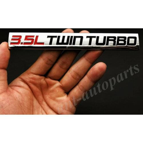 Metal Chrome 3.5L Twin Turbo Engine Car Auto Trunk Emblem Badge Decals Sticker
