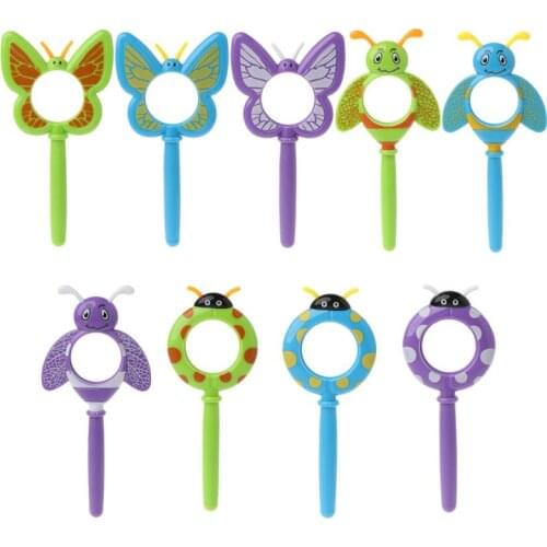 Cartoon Insect Shape Magnifying Outdoor Exploration Learning Kids Children Educational Toys Magnifier Ladybug Butterfly