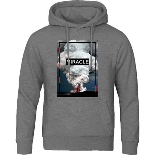 Men trend volcanic eruption print hooded hoodies 2020 spring autumn long sleeve new style sweatshirts funny streetwear jackets