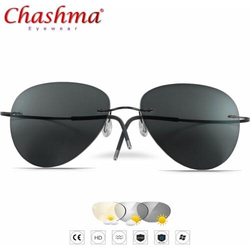 2019 NEW Summer Transition Sunglasses Titanium Photochromic Glasses Frame Mens and Womens Chameleon Eyeglasses