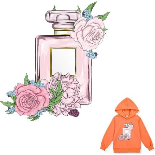 New Parches de planchado para ropa con parche de Perfume Diy rayas para Pegatinas de transferencia de calor de vinilo termo con