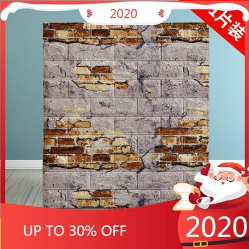 New DIY 3D Brick PE Foam Wallpaper Panels Room Decal Stone Decoration Embossed Self adhesive Waterproof TV Background
