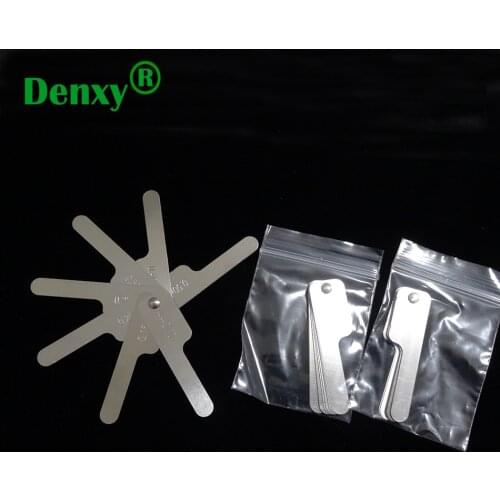 Denxy 5pc Dental Instrument Interproximal Reduction Gauge Reciprocate IPR System Tooth Gap Measuring Ruler Orthodontic bracket