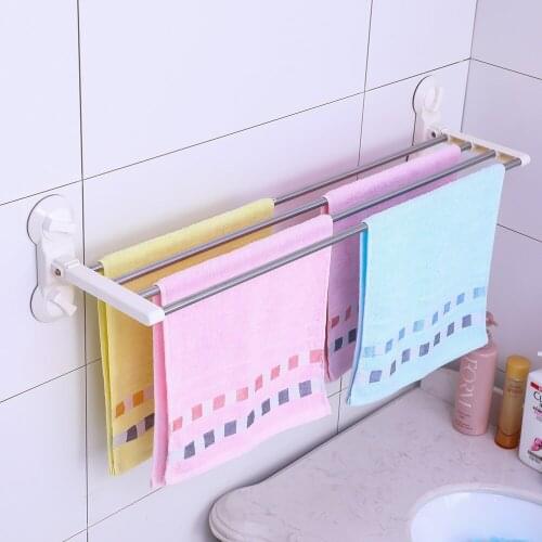 92cm Suction Cup Towel Rack Bathroom Hotel Rail Holder Storage Rack Shelf Bar Kitchen Towel Rack Holder Hardware DQ1611-1
