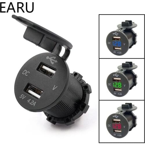 4.2A Quick Charging Refit Mobile Phone Charger Voltage Meter Voltmeter Display Suitable For Mobile Phones Tablets And Navigators