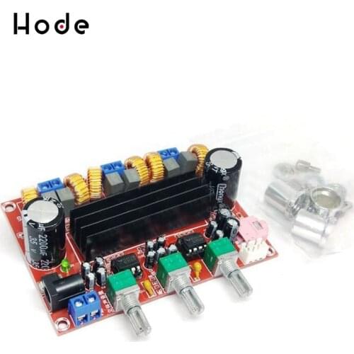 XH-M139 2.1 channel digital power amplifier board 12V-24V wide voltage TPA3116D2 2*50W+100W