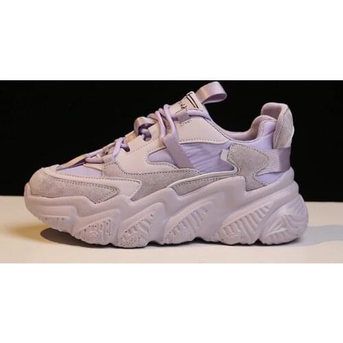 New Design Women Shoes 2021 Fashion Womens Chunky Shoes Trendy Purple Platform Sneakers Fitness Ladies Trainers Casual Shoes