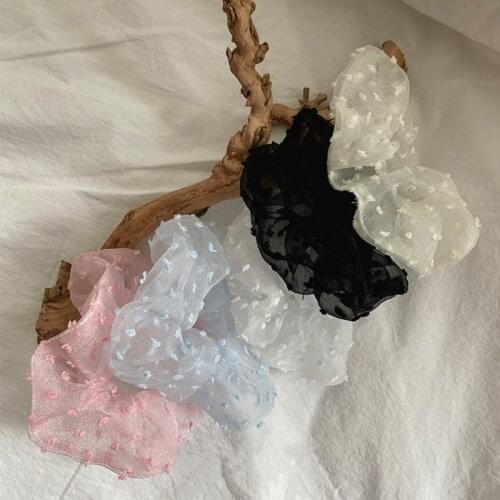 1Pcs Dot Leopard Scrunchie Summer Elastic Hair Bands Fashion Headband For Women Girls Ponytail Holder Hair Accessories