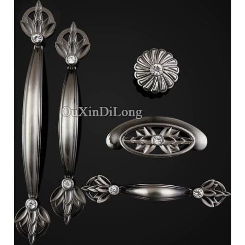 Top Designed 10PCS European Antique Kitchen Door Furniture Handles Retro Cupboard Drawer Wardrobe Cabinet Pull Handles and Knobs