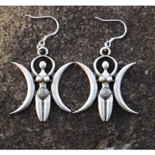 12pair wicca goddess woman earring