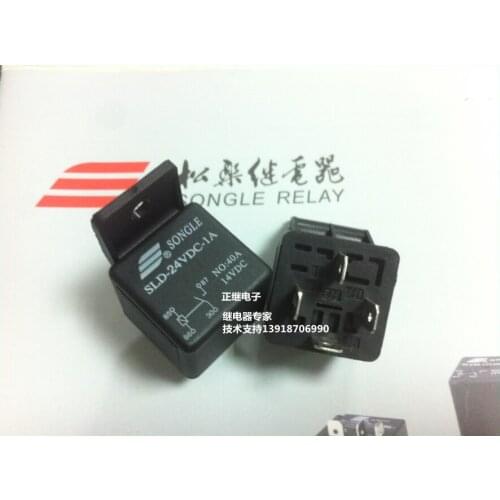 2pcs/lot Relay SLD-24VDC-1A Backrest 4PIN Insert 40A New and original