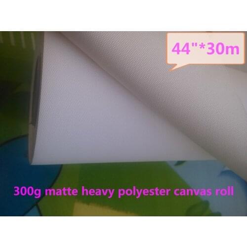 44"*30m Inkjet 100 % Polyester Heavy Matte Coated Fabric Canvas 44 inch x 100ft