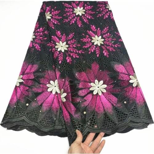 5 Yards Swiss Lace Fabric 2021 Heavy Beaded Embroidery African Lace Fabrics Dry Lace Swiss Voile Lace In Switzerland