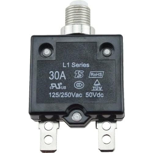 5A/10A/15A/20A/30AMP Push Button Circuit Breaker Panel Mount Air Switch Thermal Electric Protection Moulded Case Resettable