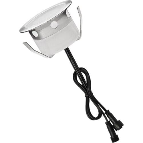 6pcs/Lots Outdoor LED Groundspot Lighting Lamp Recessed into Underground with Femal and Male Plug Cables DC12V 0.3W IP67