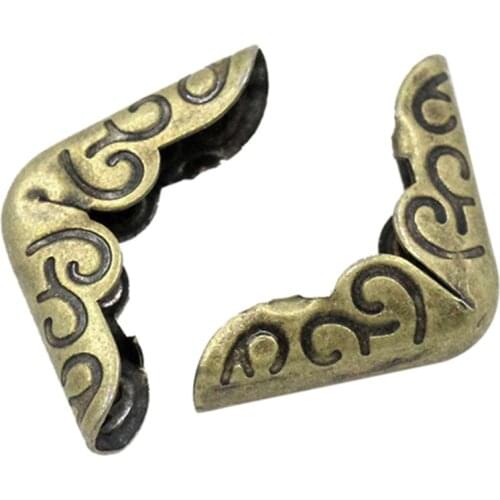 AIMA 100 Pcs Gift Book Scrapbooking Albums Folders Corner Protectors Bronze Tone