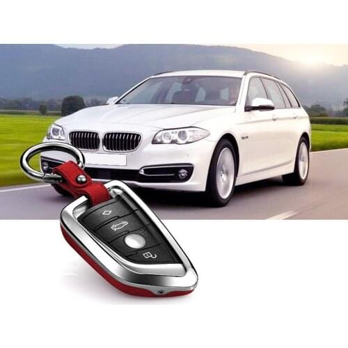 Key Cover Genuine Leather Galvanized Alloy For BMW x1 x2 X5 X6 F45 F46 F15 F85 X5 F16 F86 X6 520 525 f30 f10 F18 118i 320i 1 3 5