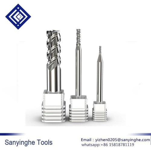 Free shipping cnc tools 5 pcs/lots 55 degree aluminum alloy tungsten steel milling cutter 3 slot CNC aluminum end mill