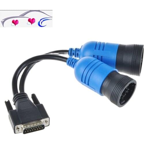 Super Truck Diagnose Interface 6 Pin And 9 Pin Adapter For NEXIQ 125032 USB Link Diesel Truck Diagnose Tool