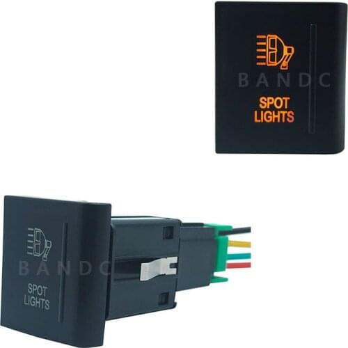 Dual Yellow Led, Right Side Left Side Car SPOT LIGHTS Push Button Switch with Jumper Wires for VW Volkswagen Amarok, Auto Parts