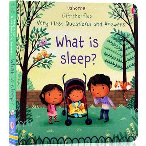 3D Usborne lift the flap very first questions and answers What is sleep flip picture board book kids children early education