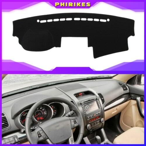 For Kia Sorento 2013 2014 Car Dashboard Cover Mat Pad Anti-UV Sun Shade Instrument Protective Carpet Cushion Styling Accessories