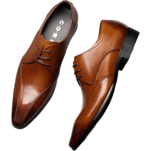 Formal shoes man, English pointed lace-up, dress, formal wedding wear, Oxford style