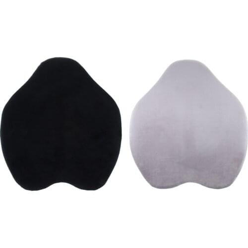 Driving Car Seat Soft Memory Foam Lumbar Support Back Massager Waist Cushion Pillow with Velvet Washable Cover Adjustable Strap