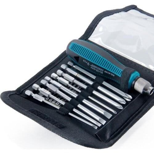 9pcs/set Precision Screwdriver Set 9 IN 1 Screwdrivers Kit Bag 8 Insert Bits+1pcs Rubber Handle