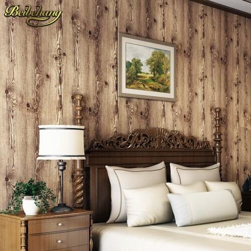Beibehang wall paper. Puna high environmental non-woven wallpaper living room bedroom restaurant Fanpuguizhen wood backdrop wall