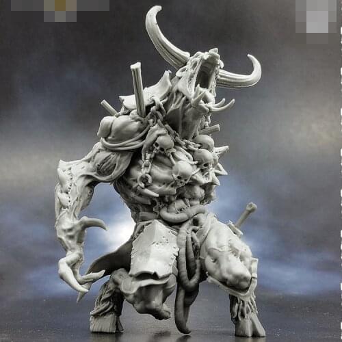 Undead Minotaur, Height is about 55mm, Resin Model figure GK, Science fiction theme, Unassembled and unpainted kit