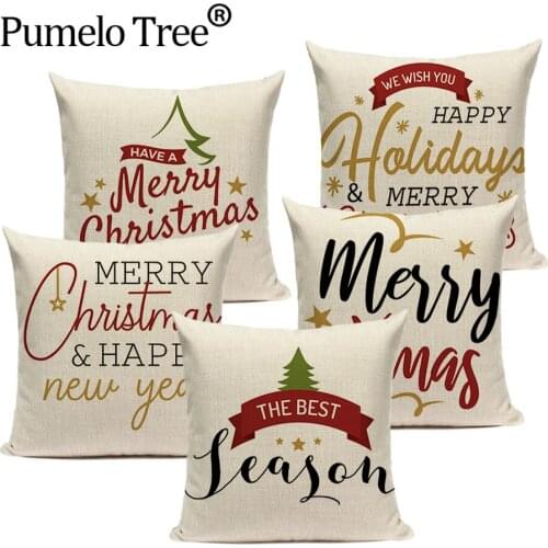 Nordic Alphabet Cushion Cover Christmas Simple Letter Throw Pillow Cover Holiday Cushion Case Sofa Bed Decorative Pillow Cases