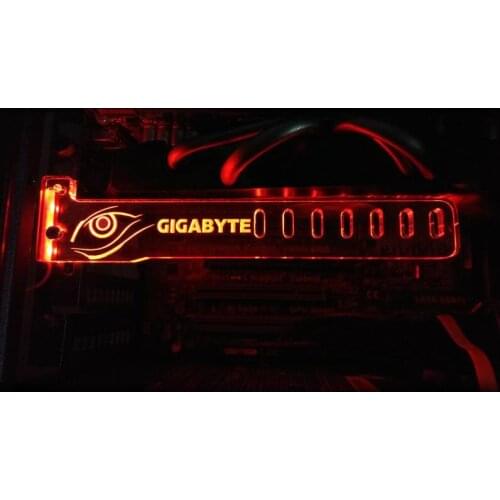 Newest Red For GIGABYTE PCI HIS LED Luminous Computer Main Box Cool Graphics Custom Support Frame Display Cards Components Jack