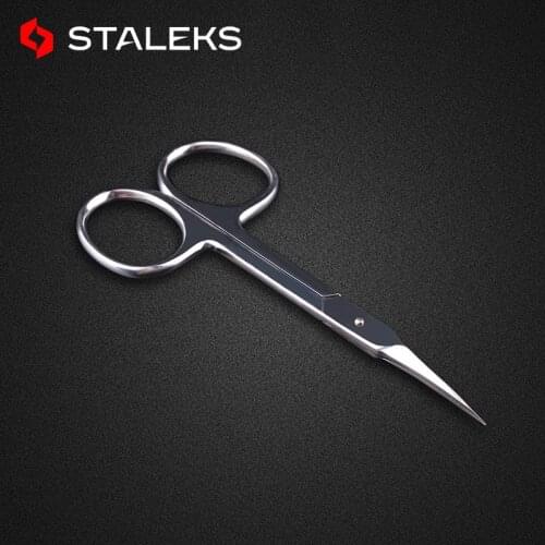 STALEKS Russian Nail Scissors High Quality Stainless Steel Eyebrow Scissors Profession Trim Nose Hair Makeup Tool