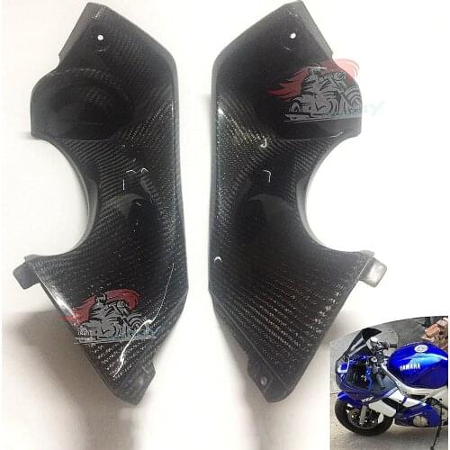 Motorbike Carbon Fiber Look Ram Air Tube Cover Fairing Parts For Yamaha YZF R6 1998 1999 2000 2001 2002